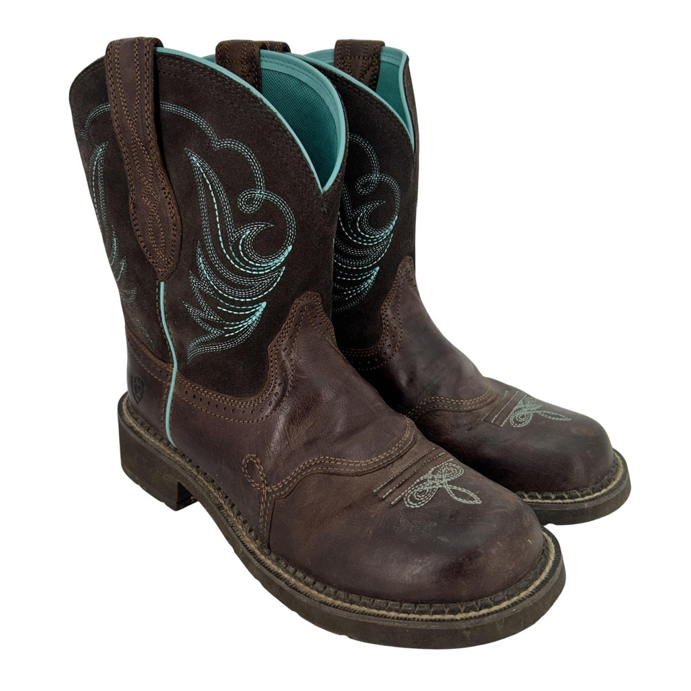 Ariat Fatbaby Heritage Dapper Boots Womens Size 9.5B Leather Western Cowgirl